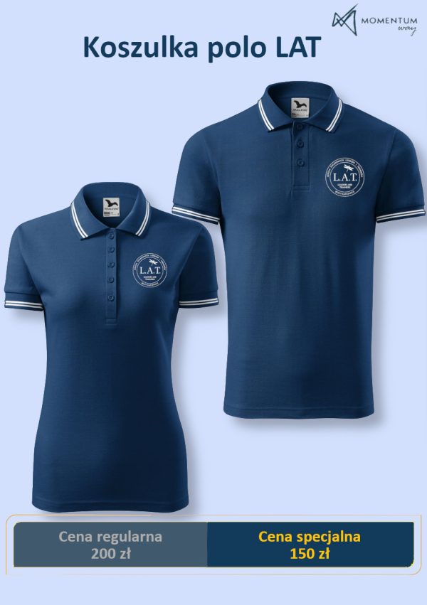 Granatowa koszulka polo LAT