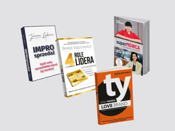 pakiet książek 4 Role Lidera + IMPROsprzedaż + superMÓWCA + TY czyli marka LOVEbrand